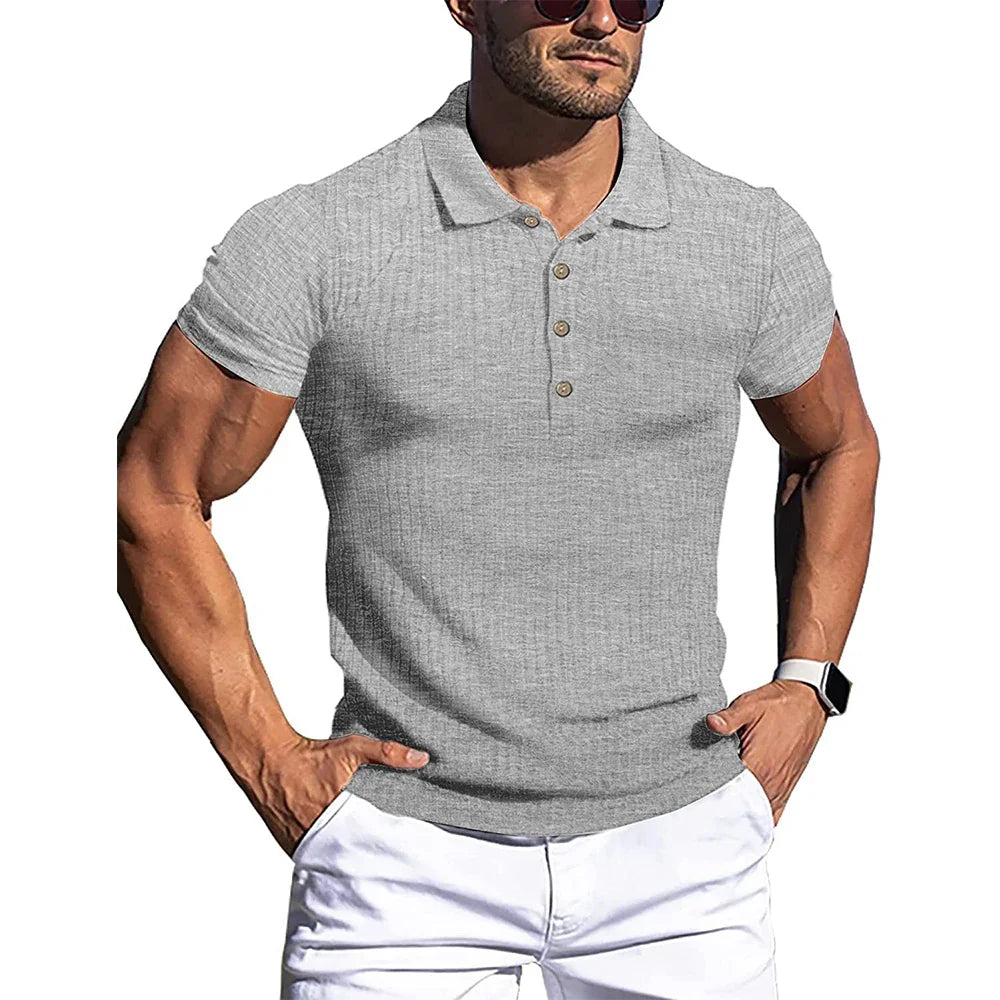 Elegante polo de rayas