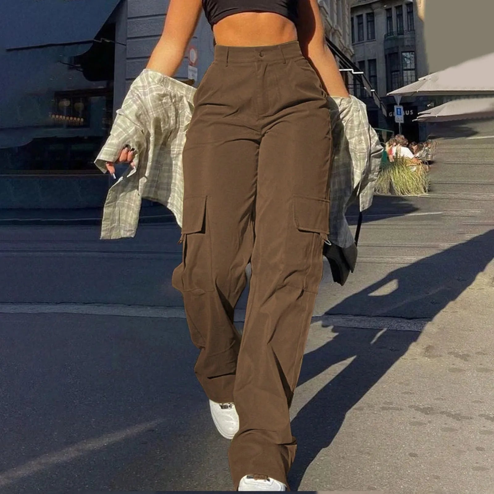 Kerstin | Pantalones de ocio para mujer estilo cargo con bolsillos