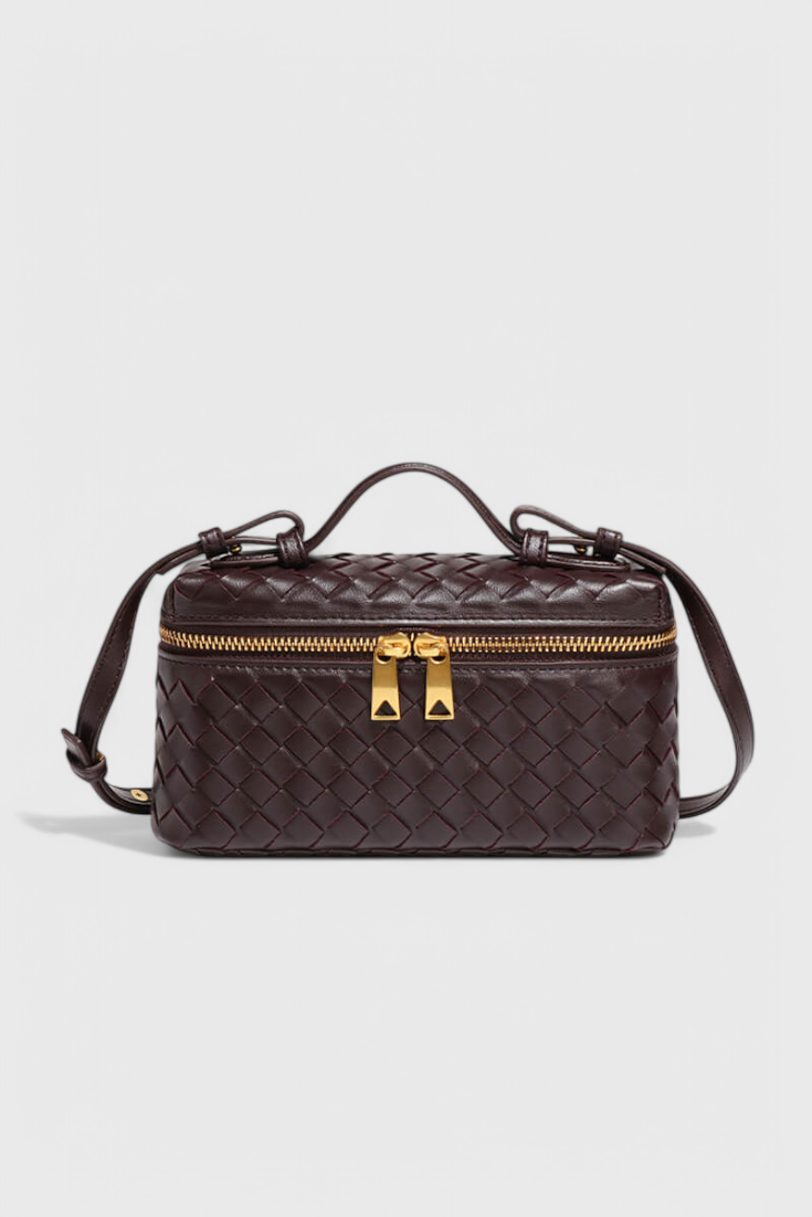 Milla Bolso Mini Woven con Accesorios Dorados