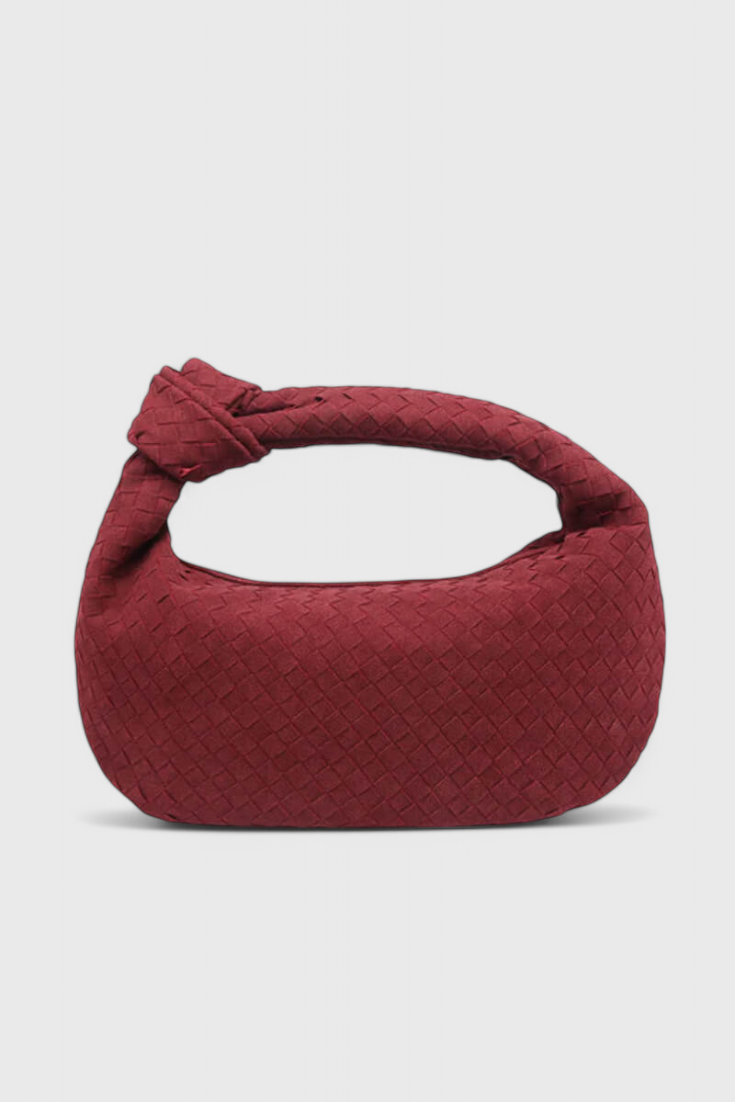 Lila Bolso Mediano Woven con Detalle de Nudo