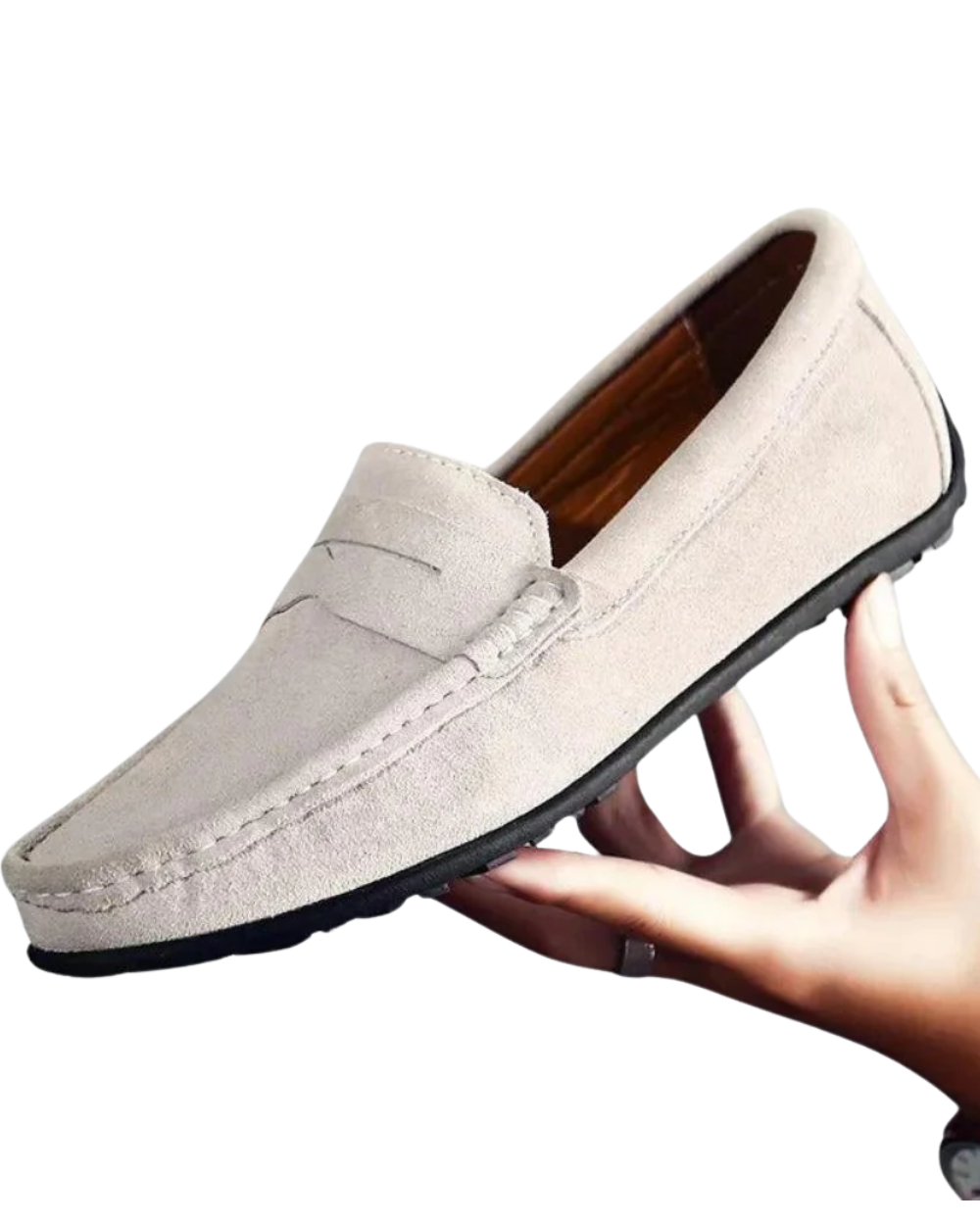 Mocasines clásicos de ante para hombre
