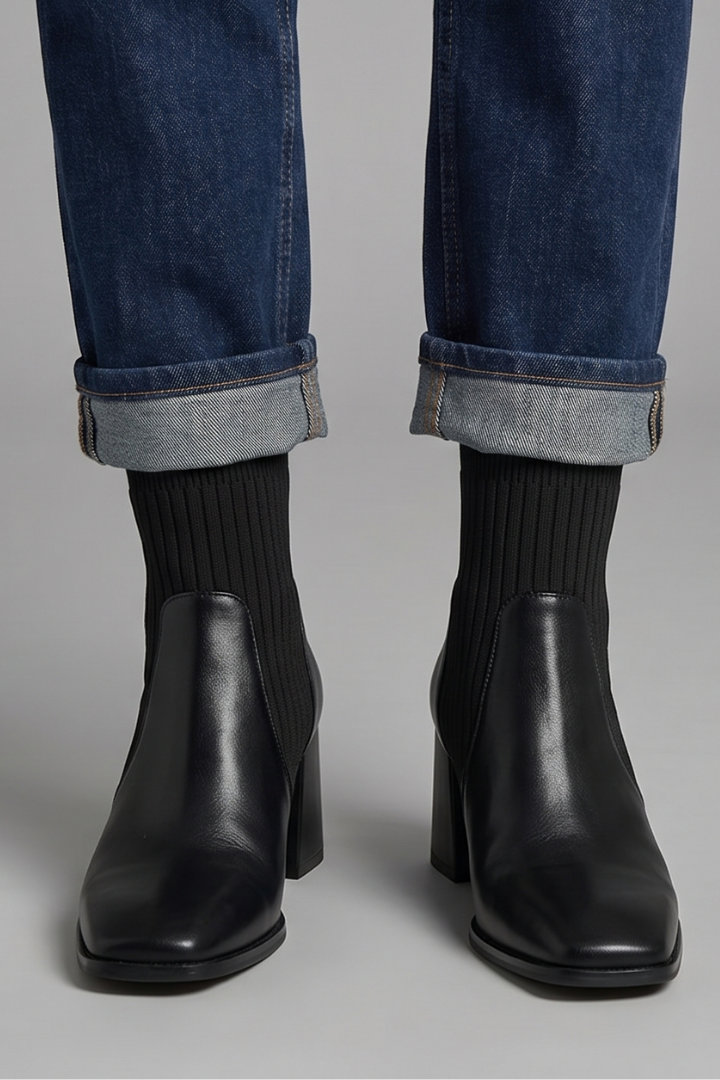 Women's Ankle Boots with Block Heel Design for Fall