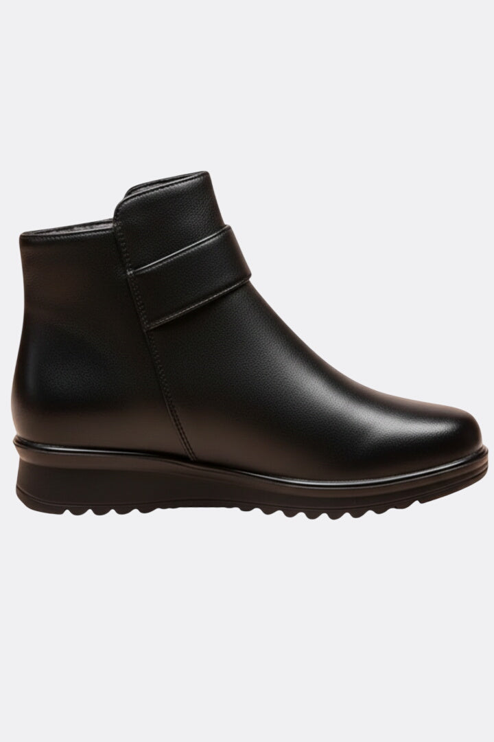 Roxanne | Ankle Boots with Side Zip and Faux Fur Lining