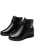 Women’s Ankle Boots with Side Zipper and Faux Fur Lining
