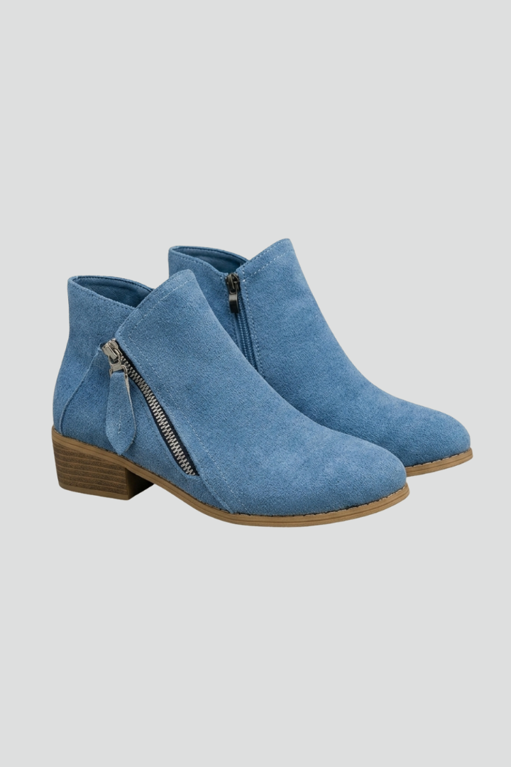 Women's Ankle Boots with Side Zipper for Fall
