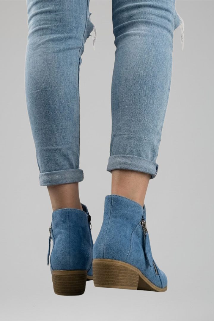 Women's Ankle Boots with Side Zipper for Fall