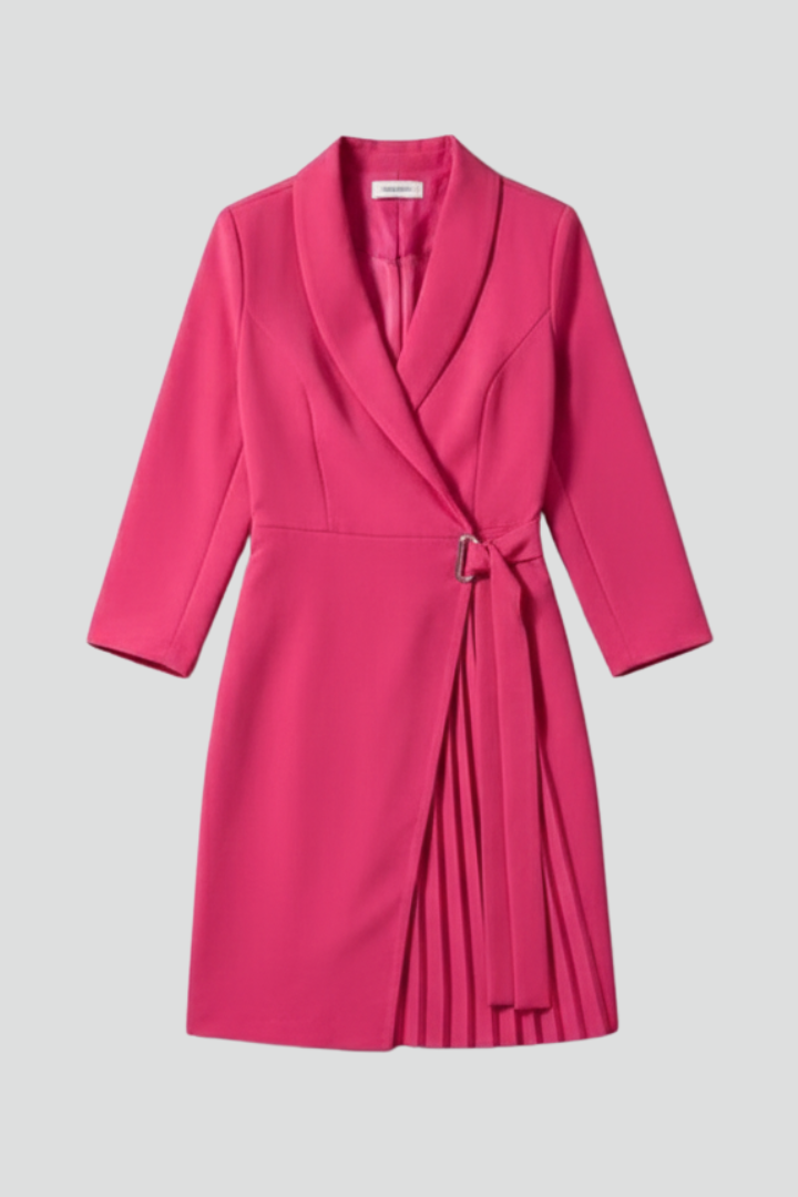 Vivienne | Blazer Wrap Dress with Notched Collar
