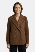 Brooke | Double-Breasted Blazer with Ribbed Sleeve Detail