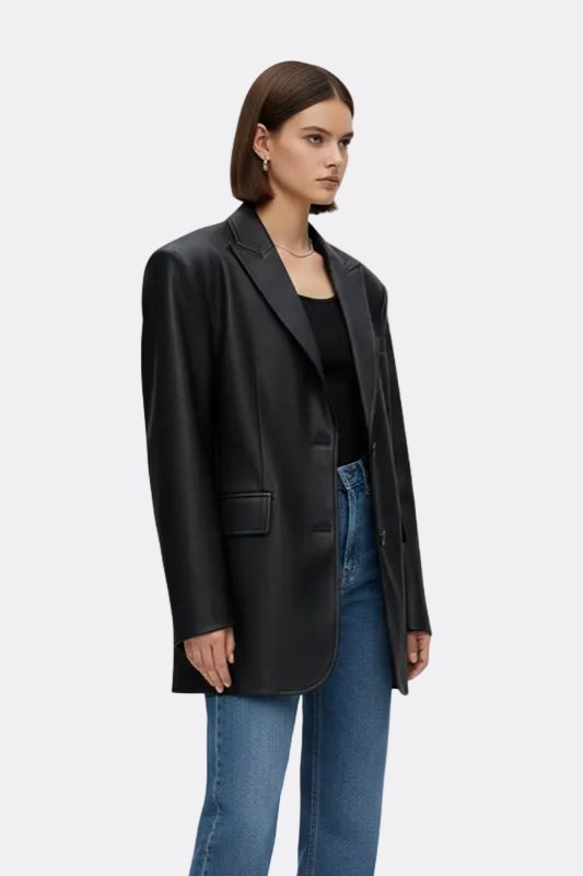 Audrey | Classic Notch Lapel Blazer with Welt Pockets