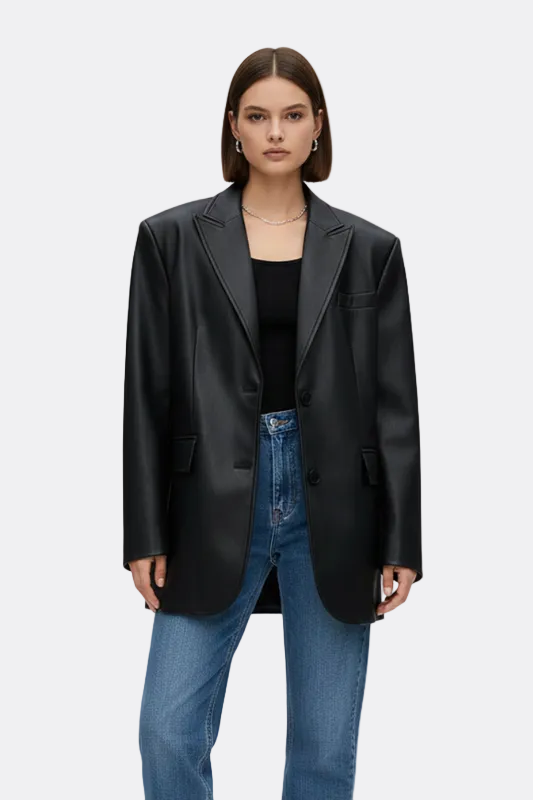 Audrey | Classic Notch Lapel Blazer with Welt Pockets