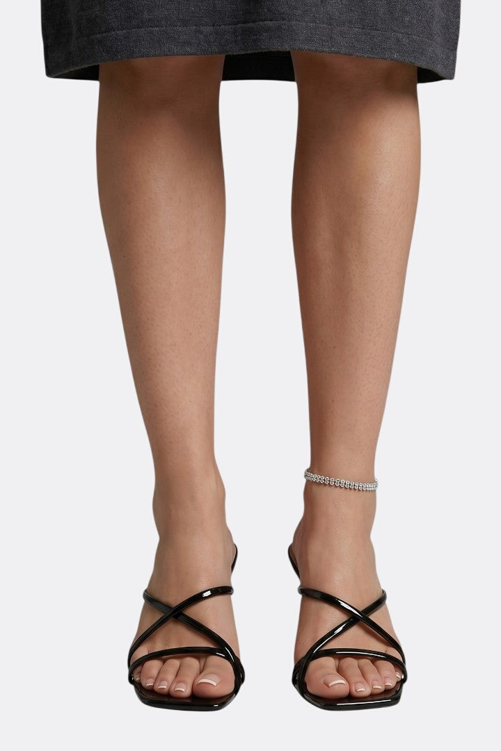 Women's Comfortable Leather Heels with Open Toe and Stiletto Heel