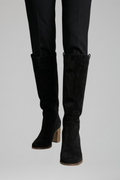 Women's Knee-High Boots with Block Heel for Fall