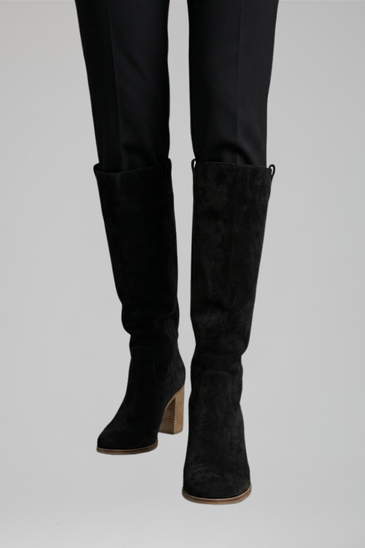 Women's Knee-High Boots with Block Heel for Fall