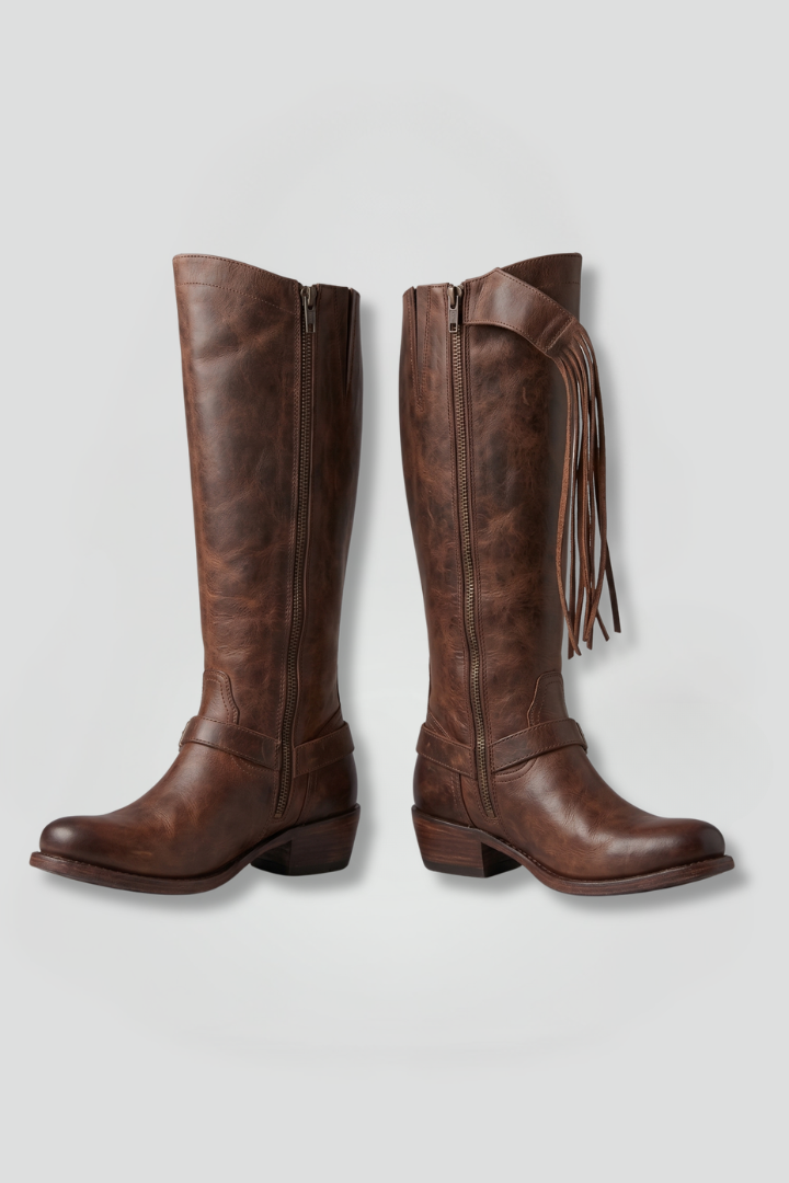 Women's Knee High Boots with Side Zipper for Fall