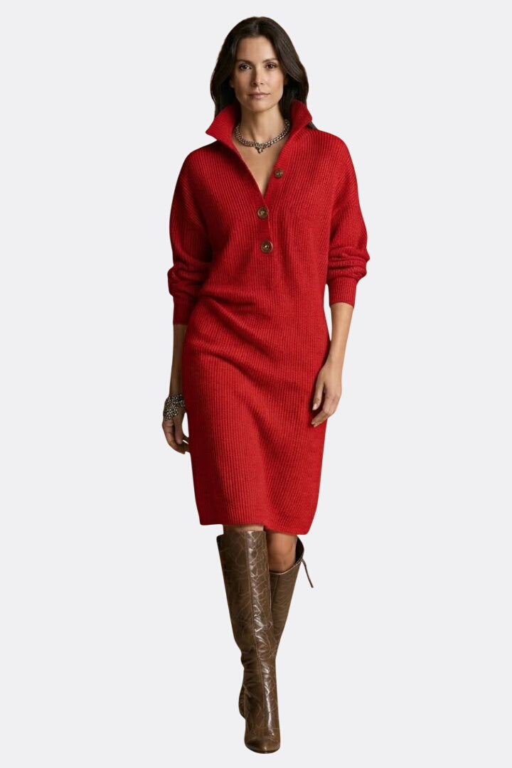 Nora | Ribbed Knit Sweater Dress