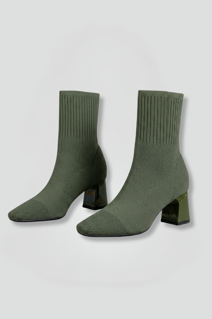 Women's Leather Ankle Boots with Slip On Design for Fall