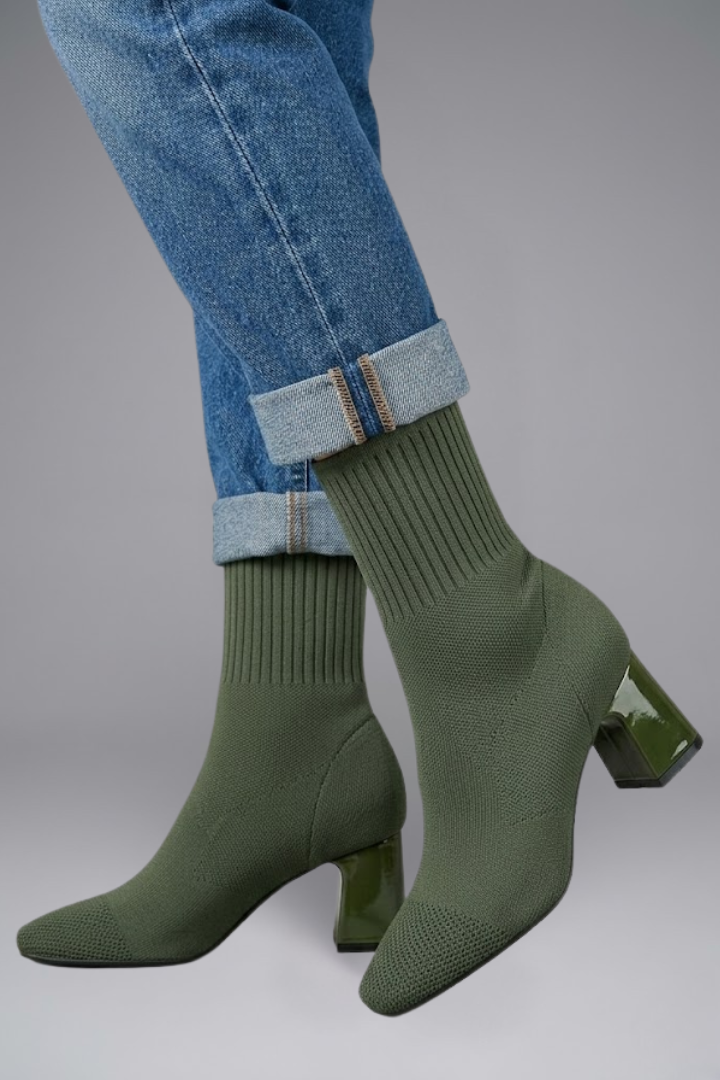 Women's Leather Ankle Boots with Slip On Design for Fall