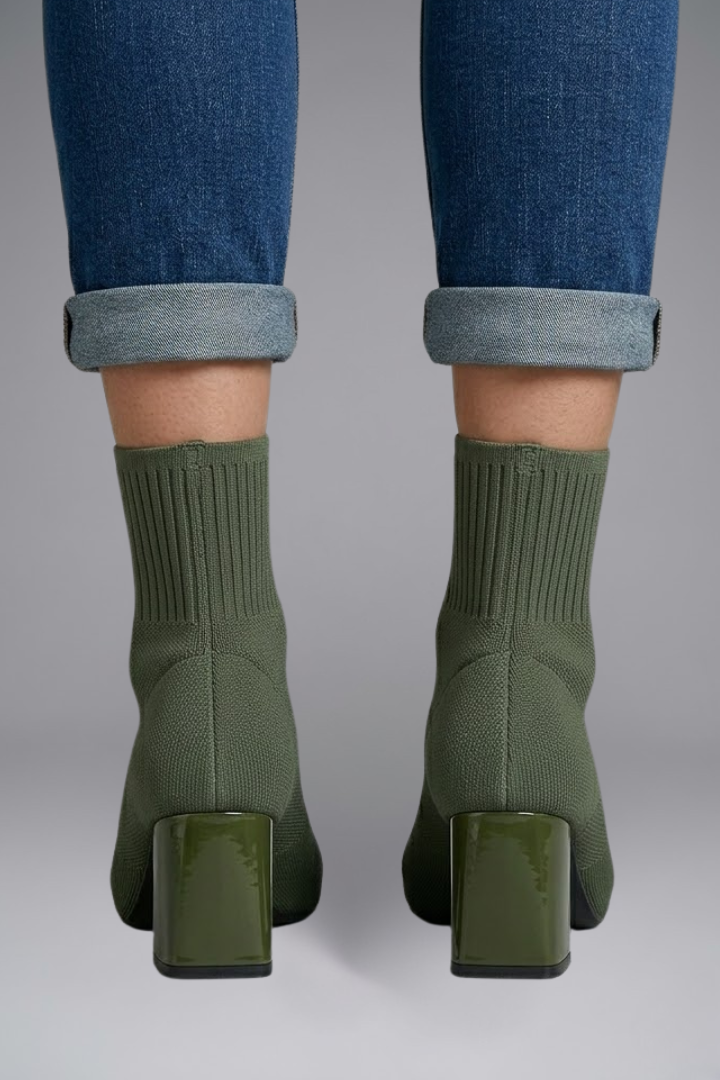 Women's Leather Ankle Boots with Slip On Design for Fall