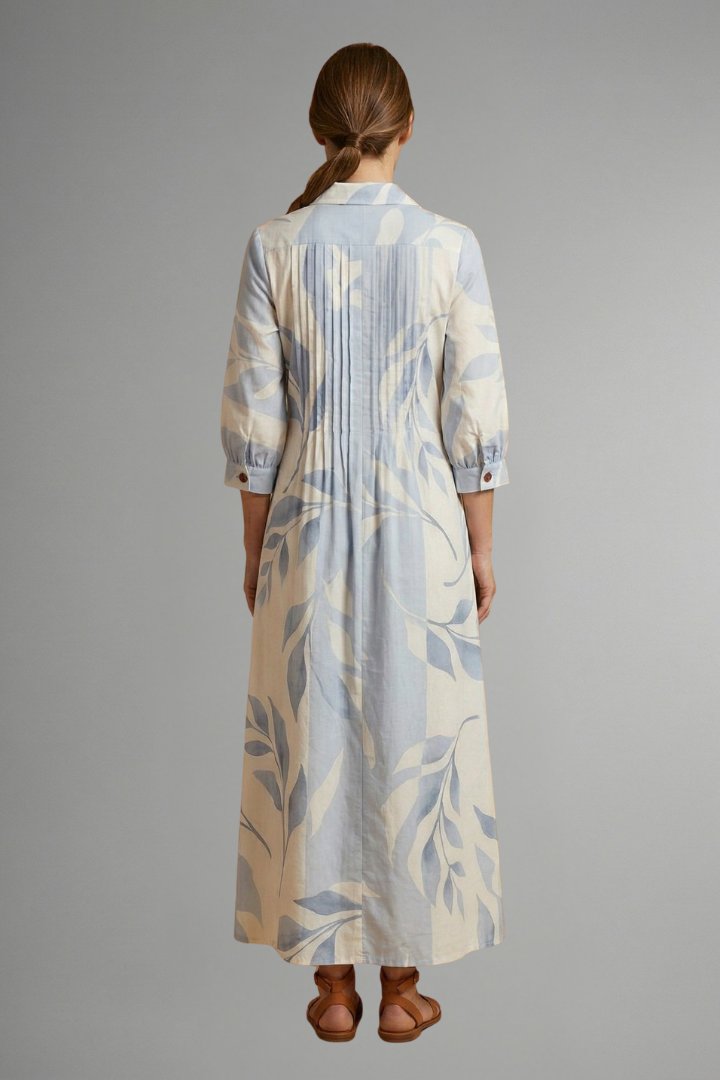Women’s Maxi Dress with Floral Pattern and Pockets