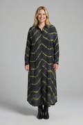 Women’s Maxi Dress with V-Neck and Button Closure
