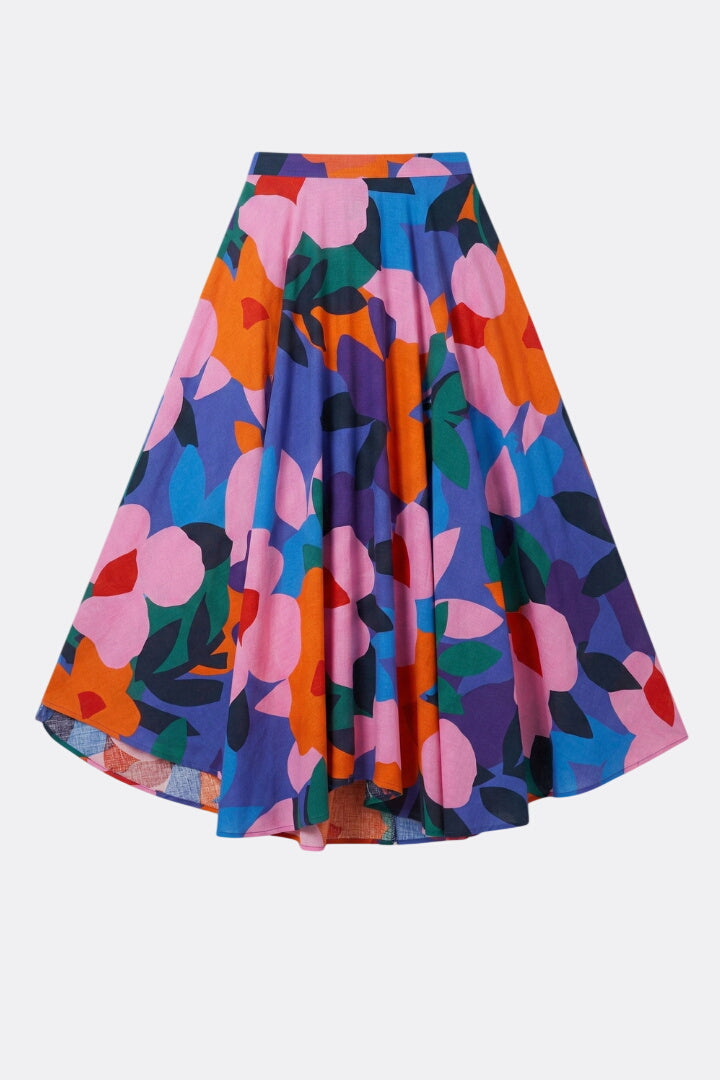 Women’s Maxi Skirt with Elastic Waist and Graphic Print