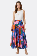 Women’s Maxi Skirt with Elastic Waist and Graphic Print