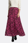 Women’s Maxi Skirt with Elastic Waist and Printed Surface