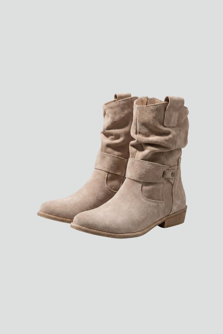 Women's Mid-Calf Boots with Side Zipper for Fall