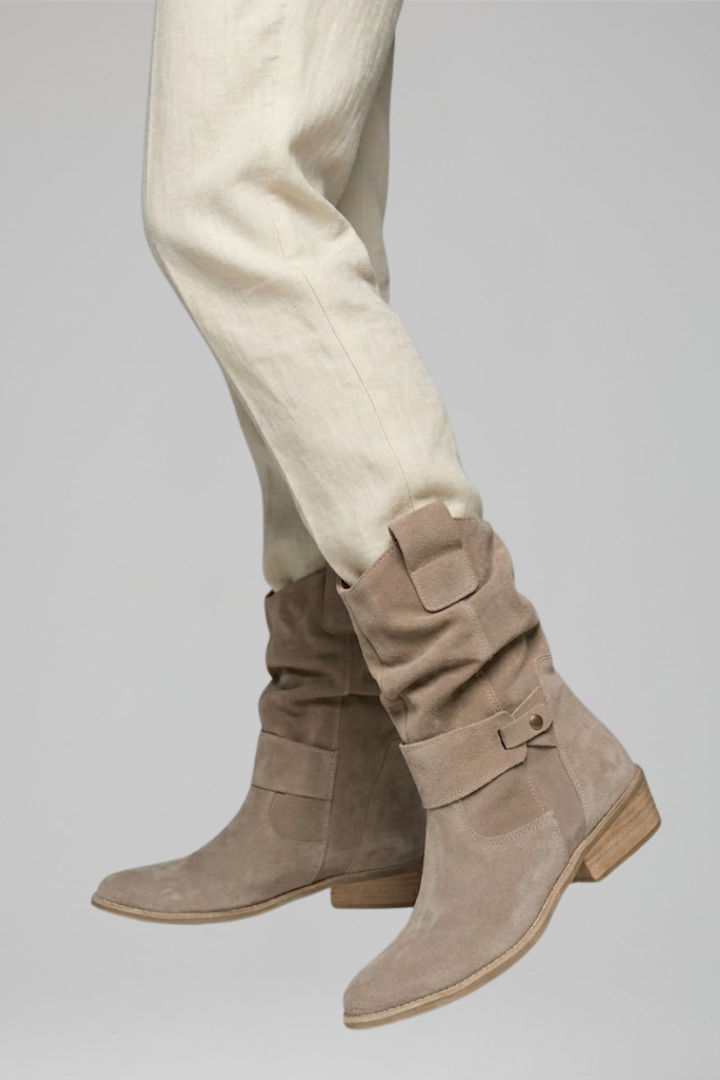 Women's Mid-Calf Boots with Side Zipper for Fall