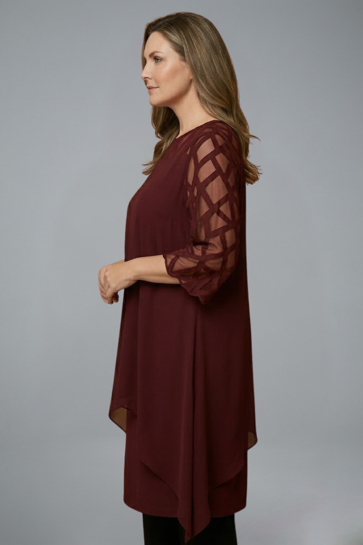 Women S Midi Dress With Adjustable Fit And Short Sleeves