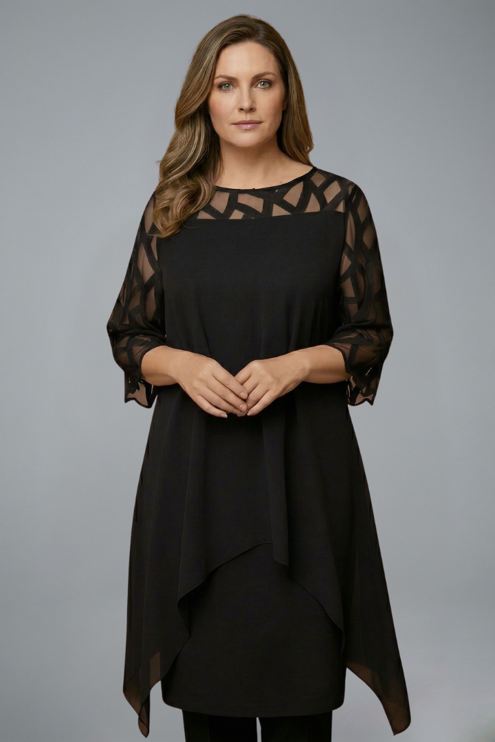 Women S Midi Dress With Adjustable Fit And Short Sleeves