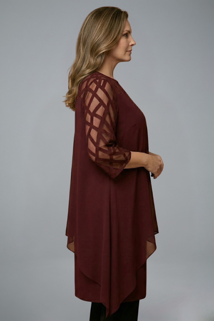 Women S Midi Dress With Adjustable Fit And Short Sleeves