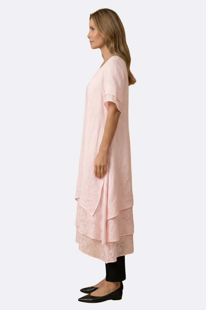 Elara | Open Neck Flowing Midi Dress