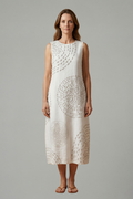 Women’s Midi Dress with Sleeveless Design and Pockets
