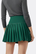 Women’s Mini Skirt with High Waist and Pleated Hem