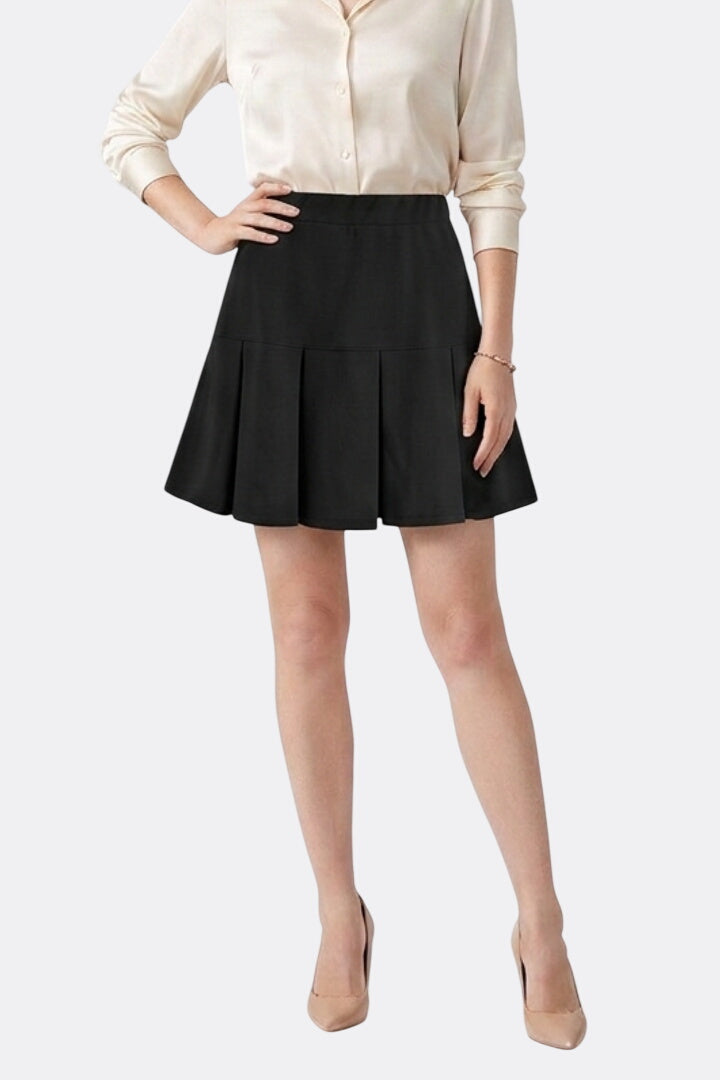 Women’s Mini Skirt with Pleats and High Waist
