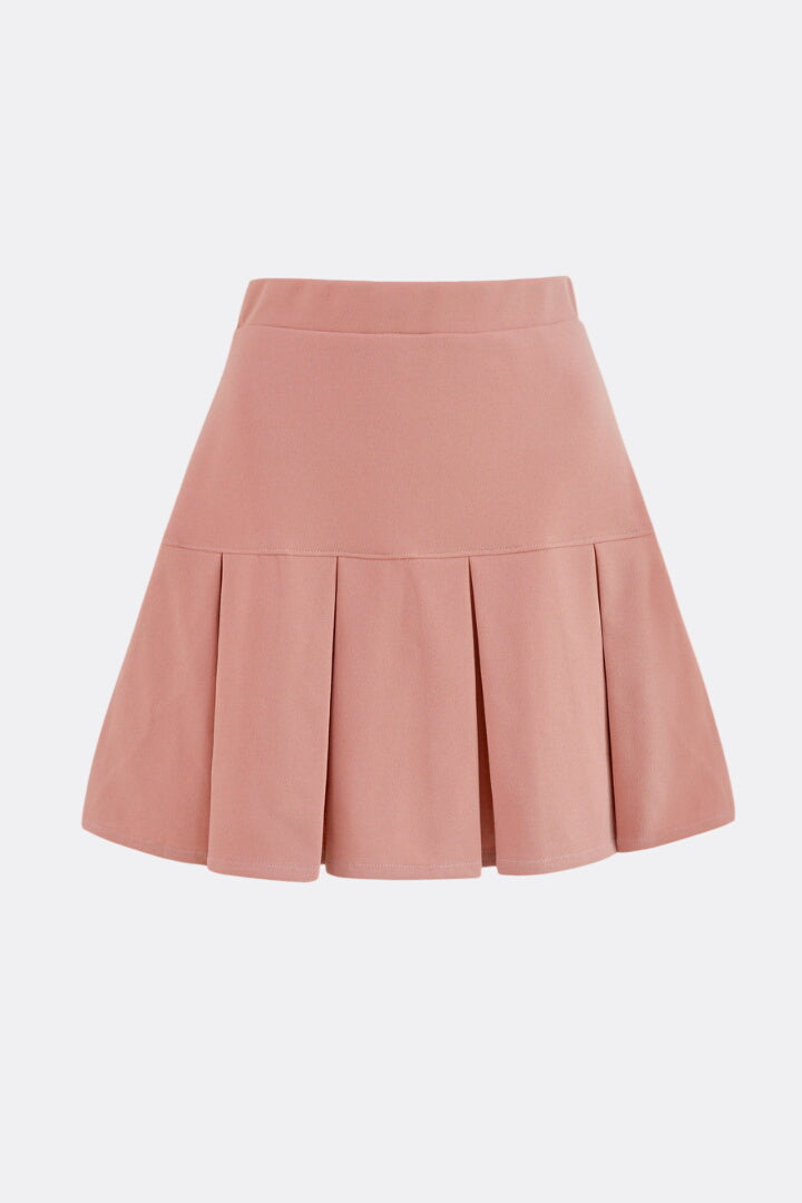 Women’s Mini Skirt with Pleats and High Waist