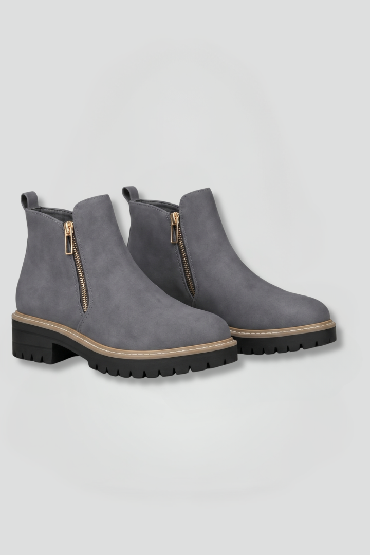Women's Orthopaedic Ankle Boots with Side Zip Closure for Fall