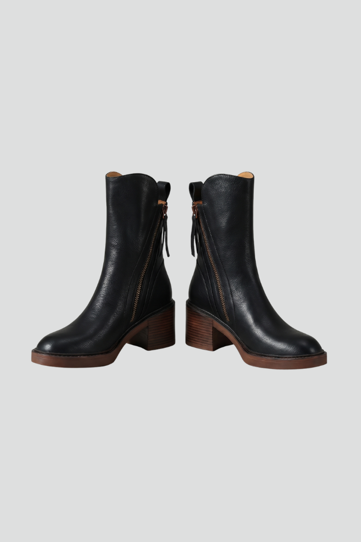 Women's Orthopaedic Ankle Boots with Side Zipper for All-Day Comfort