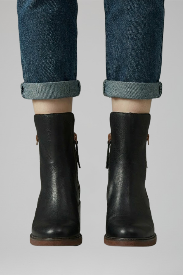 Women's Orthopaedic Ankle Boots with Side Zipper for All-Day Comfort