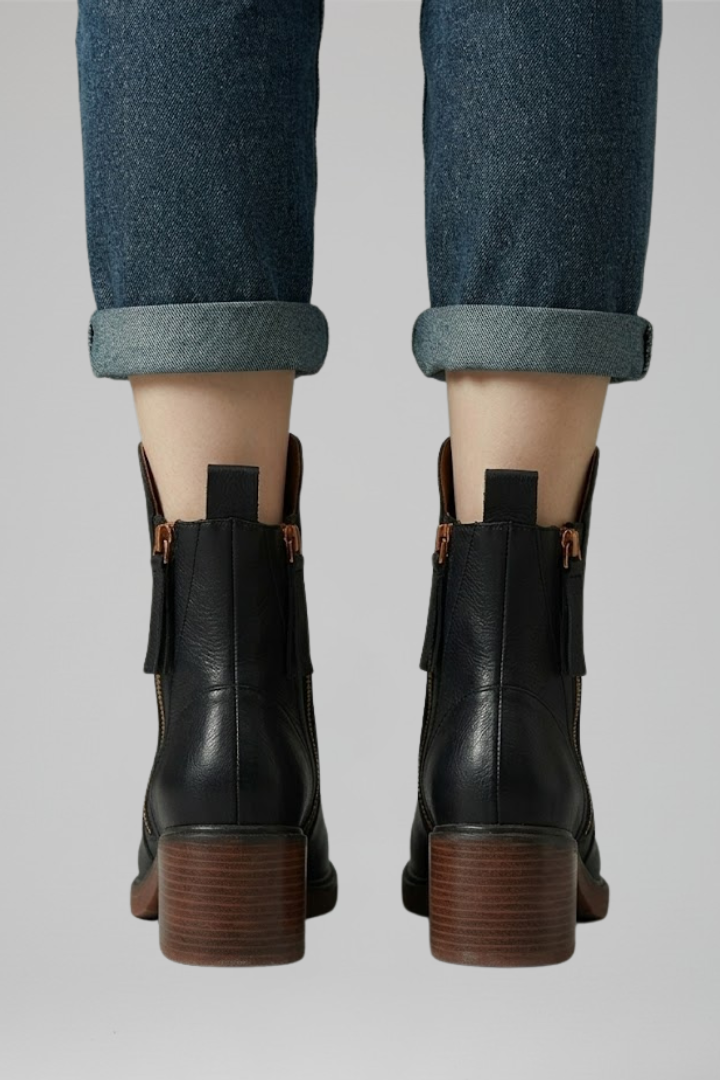 Women's Orthopaedic Ankle Boots with Side Zipper for All-Day Comfort
