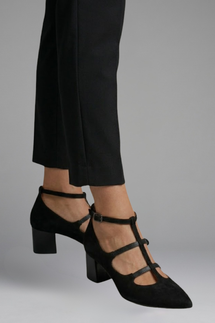 Women's Orthopaedic Heels with Ankle Strap for Office Wear