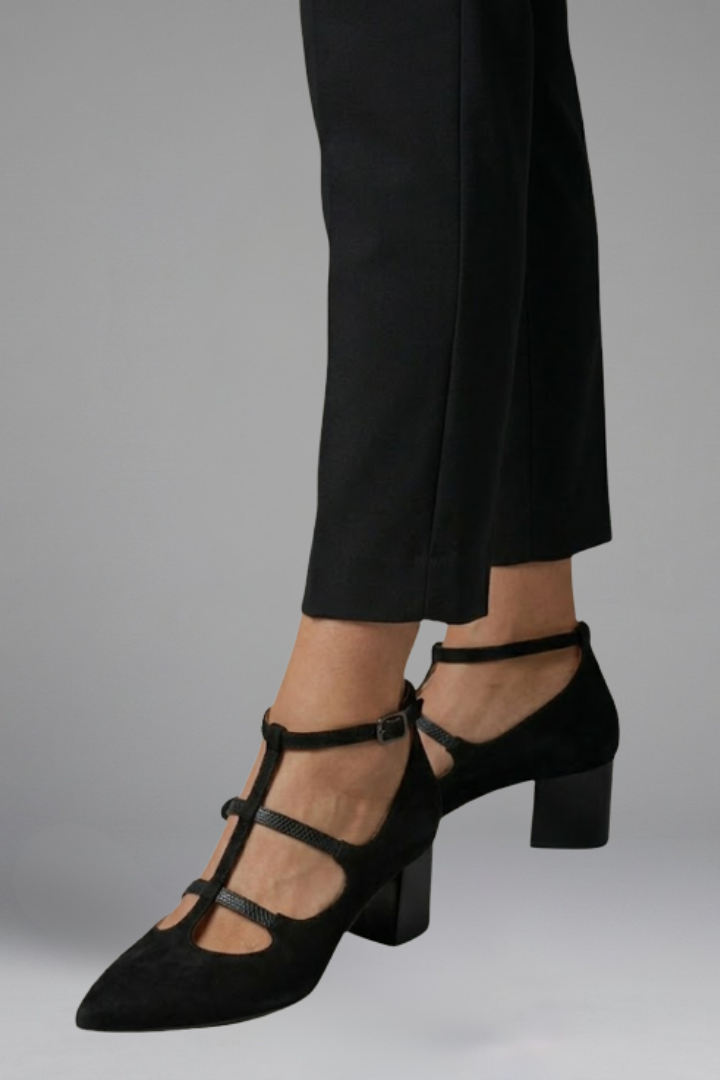 Women's Orthopaedic Heels with Ankle Strap for Office Wear