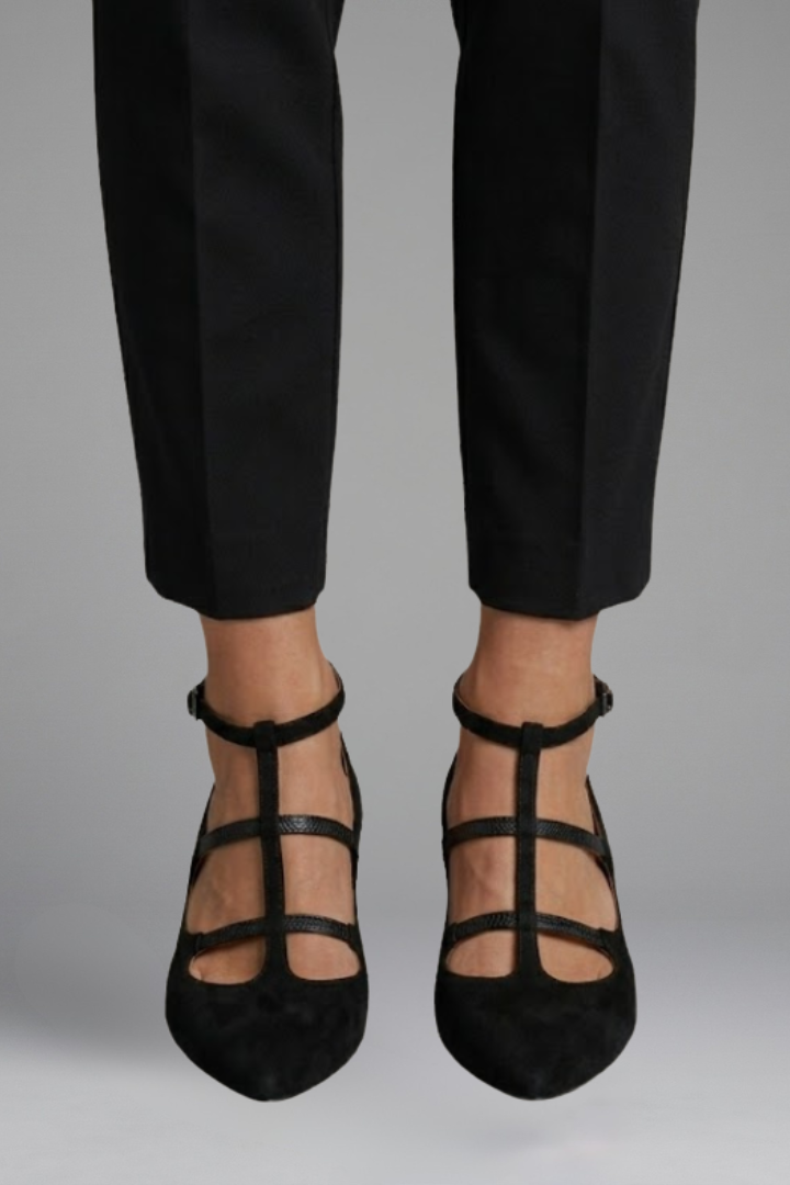 Women's Orthopaedic Heels with Ankle Strap for Office Wear