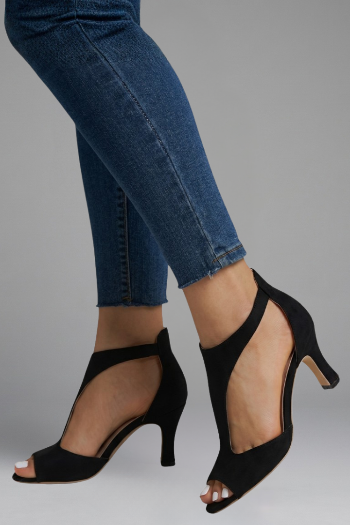 Women's Orthopaedic Heels with Peep Toe Opening for All-Day Comfort