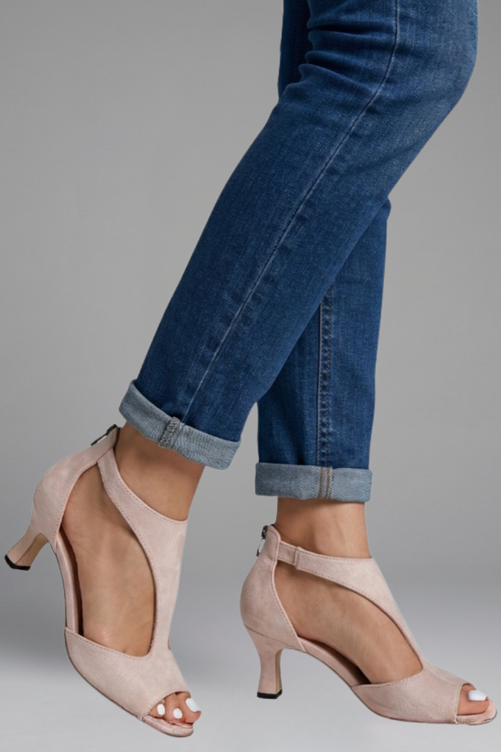 Women's Orthopaedic Heels with Peep Toe Opening for All-Day Comfort