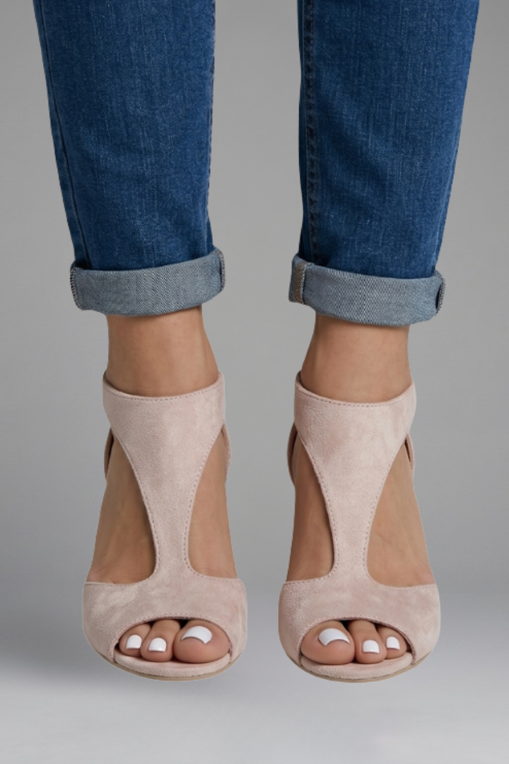 Women's Orthopaedic Heels with Peep Toe Opening for All-Day Comfort