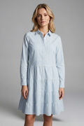 Women’s Shirt Dress with Button Closure and Tiered Skirt