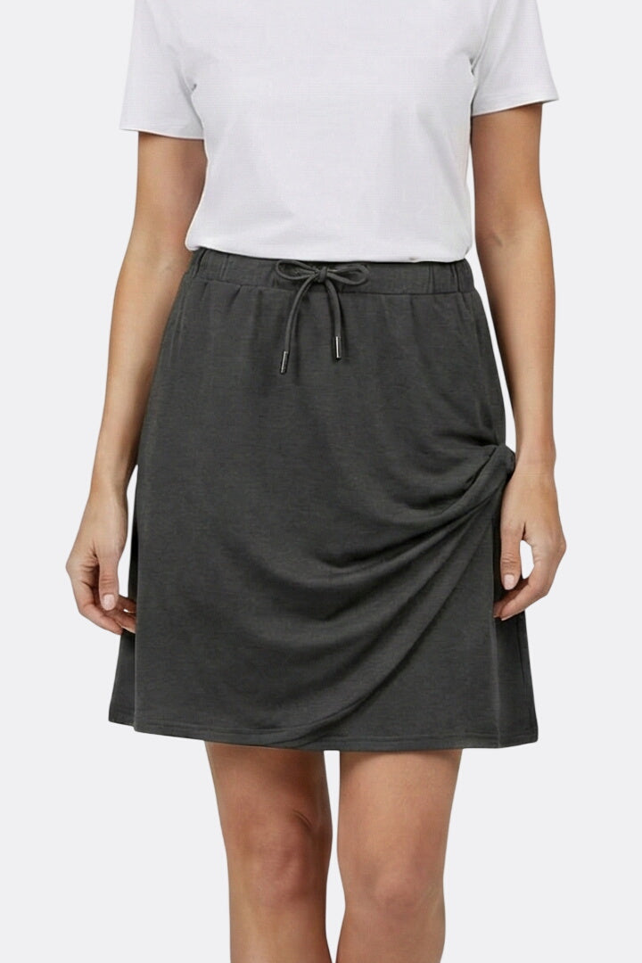 Women’s Skirt with Drawstring Waist and Built-In Shorts