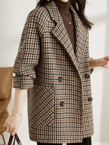 Harriet | Oversized Houndstooth Longline Blazer